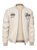 Men's Plus Size Zip Up Corduroy Bomber Jacket