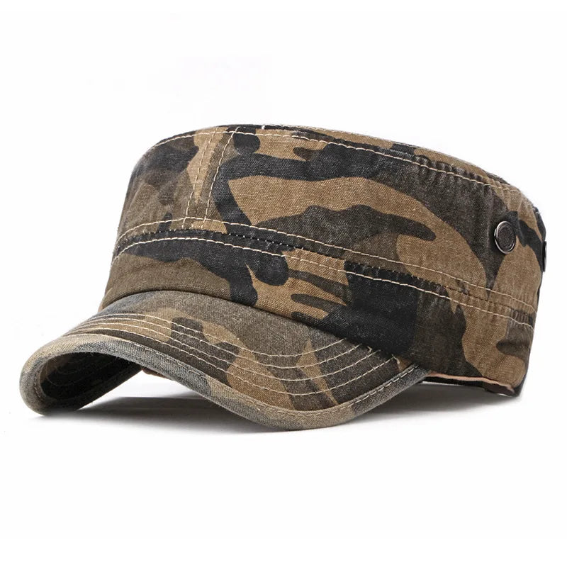 Vintage Camouflage Cadet Cap for Men & Women