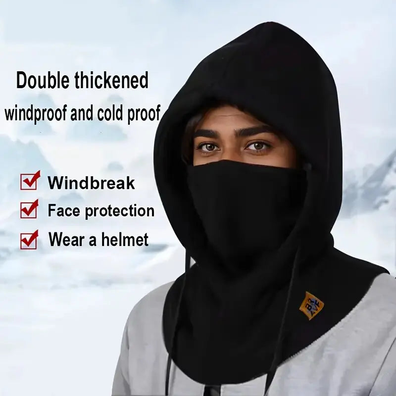 3-in-1 Windproof Fleece Balaclava Hat with Neck Warmer & Mask