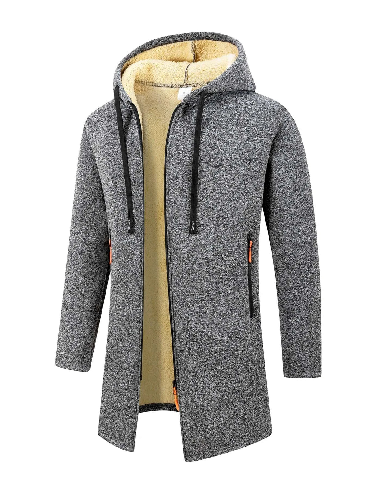 Men's Winter Zip-Up Hoodie – Warm Casual Hooded Sweatshirt