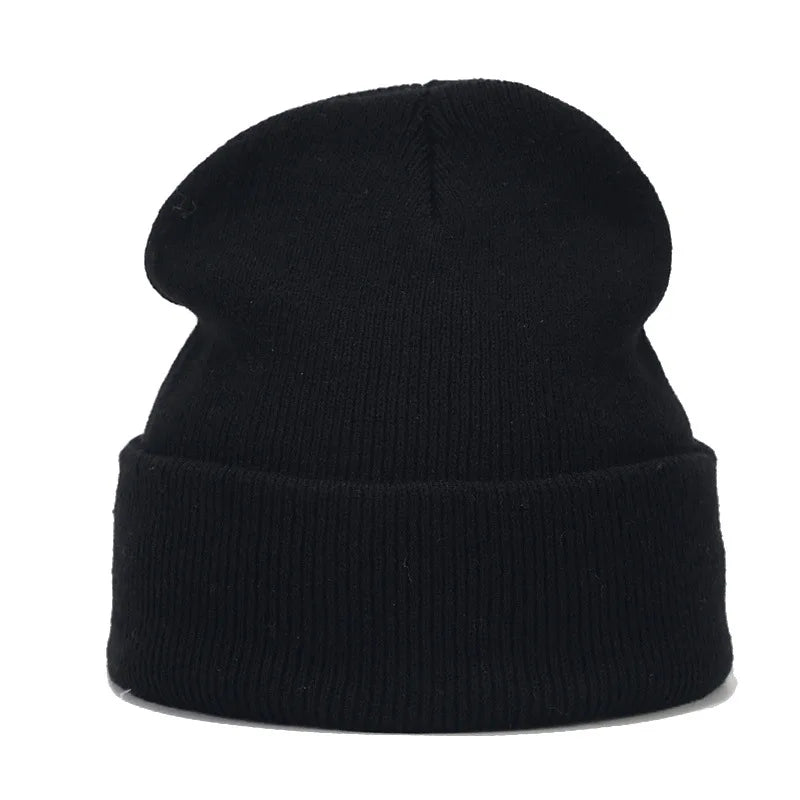 Solid Color Knit Beanie for Men & Women
