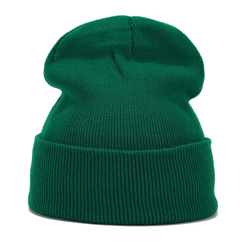Solid Color Knit Beanie for Men & Women
