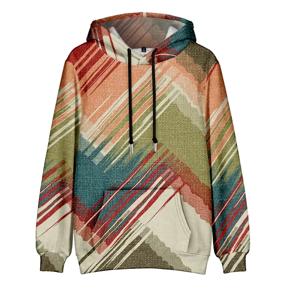 Men's Abstract Art Hoodie – Stylish Artistic Pullover Hoodie