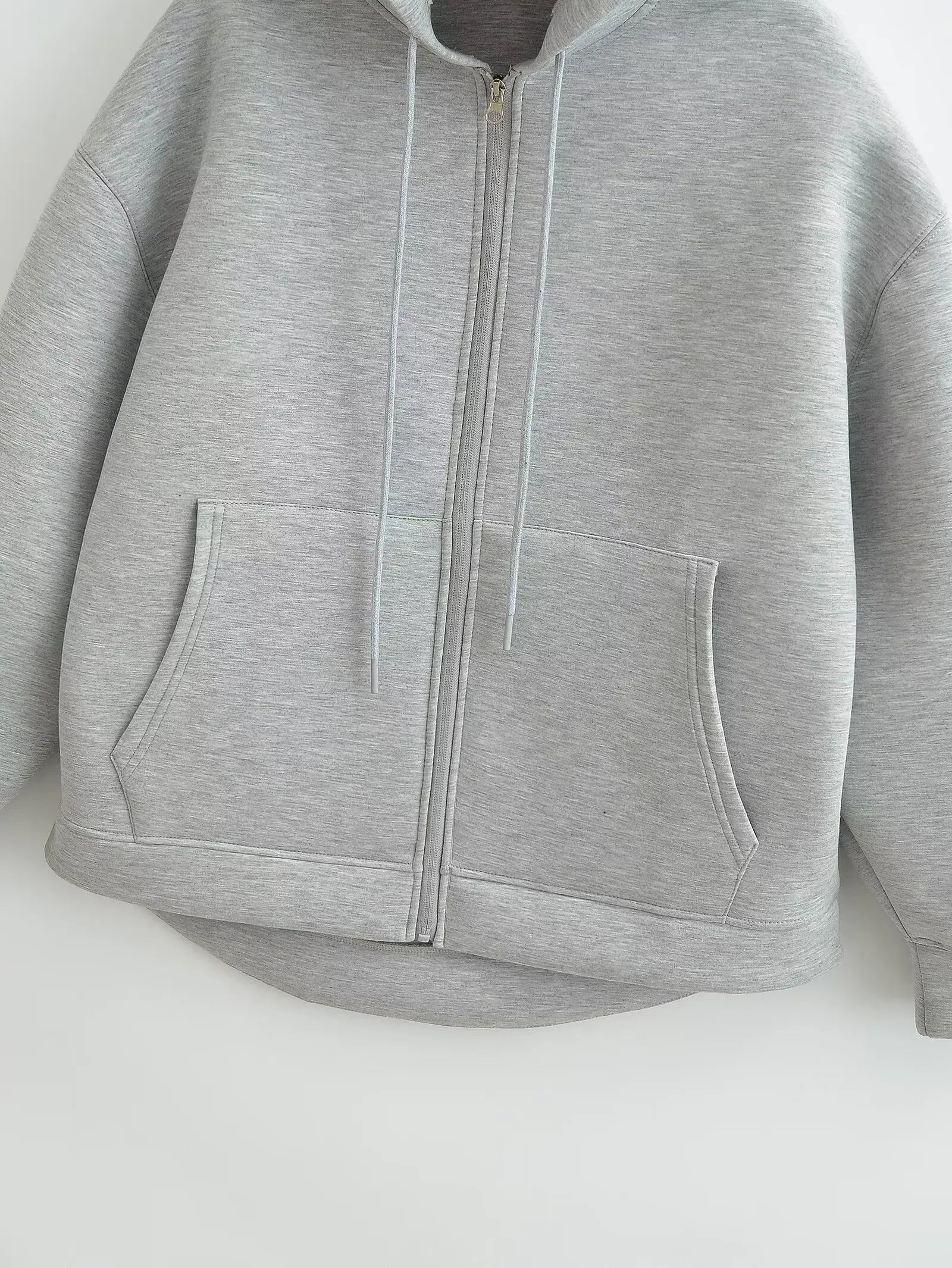 Zip Up Hoodies Women – Oversized Autumn Hooded Sweatshirt
