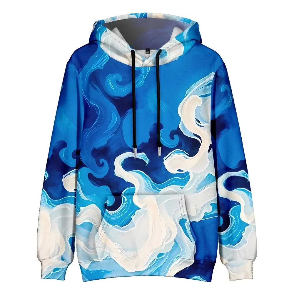 Men's Abstract Art Hoodie – Stylish Artistic Pullover Hoodie