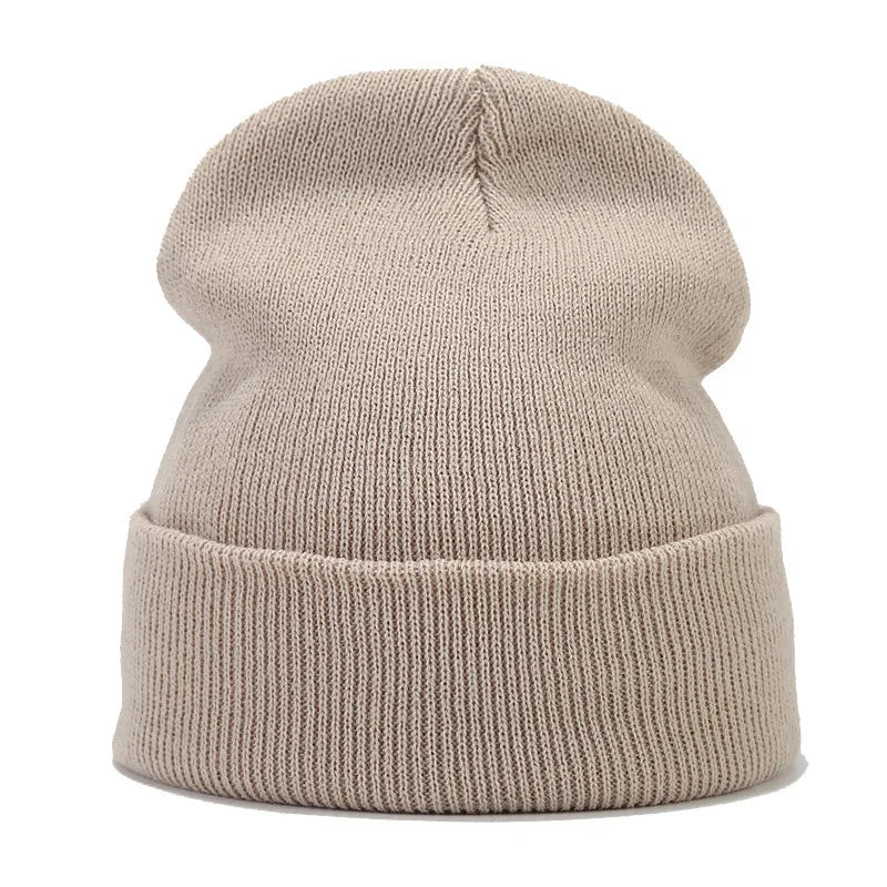 Solid Color Knit Beanie for Men & Women