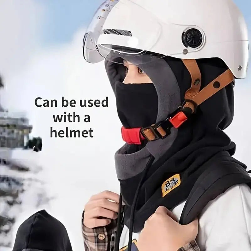 3-in-1 Windproof Fleece Balaclava Hat with Neck Warmer & Mask