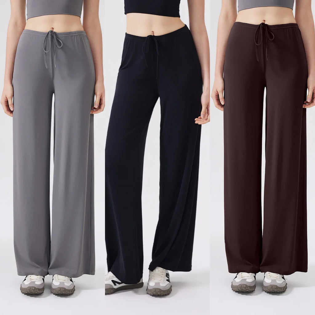 Women's High Waist Wide-Leg Yoga Joggers
