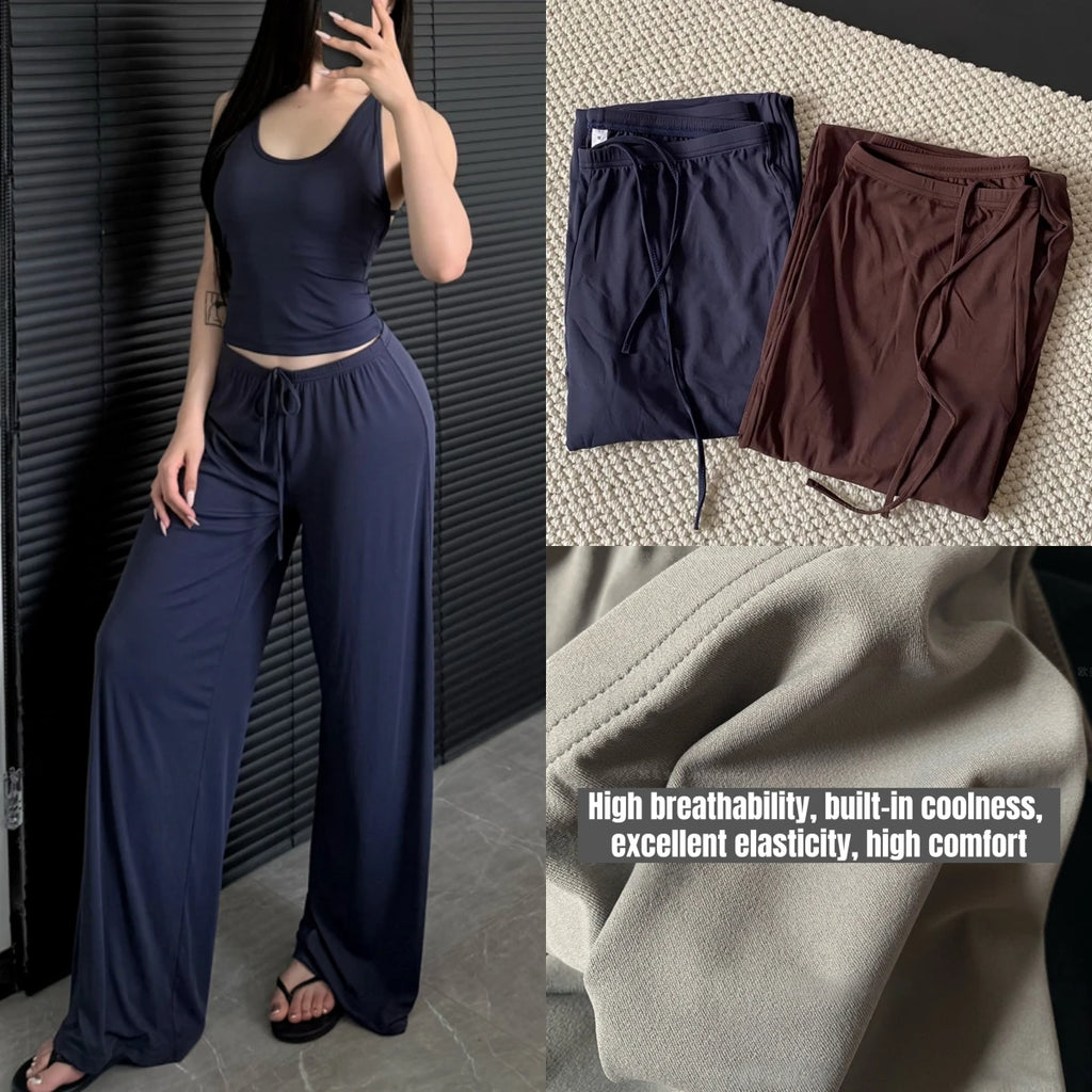 Women's High-Waist Wide-Leg Yoga Joggers