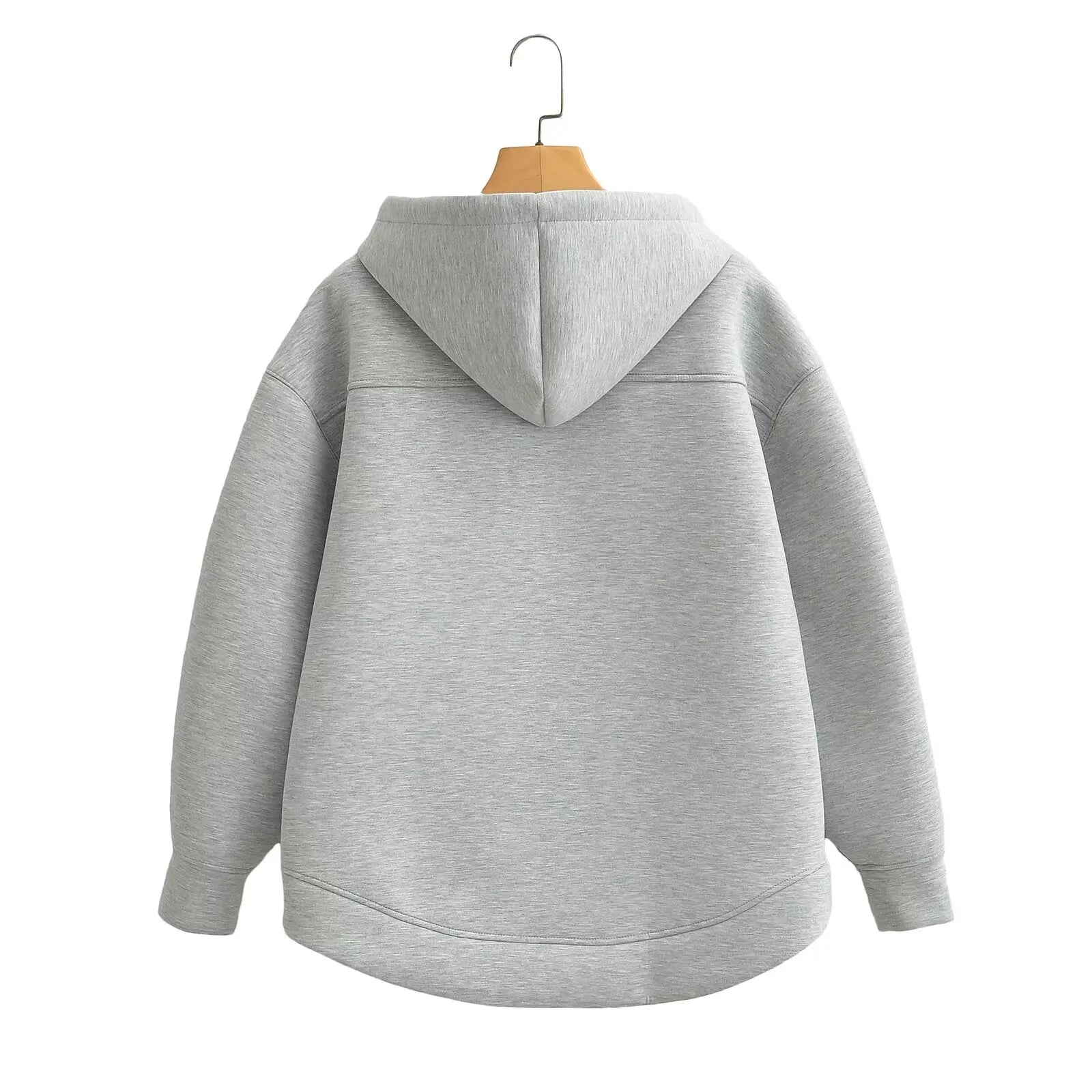 Zip Up Hoodies Women – Oversized Autumn Hooded Sweatshirt