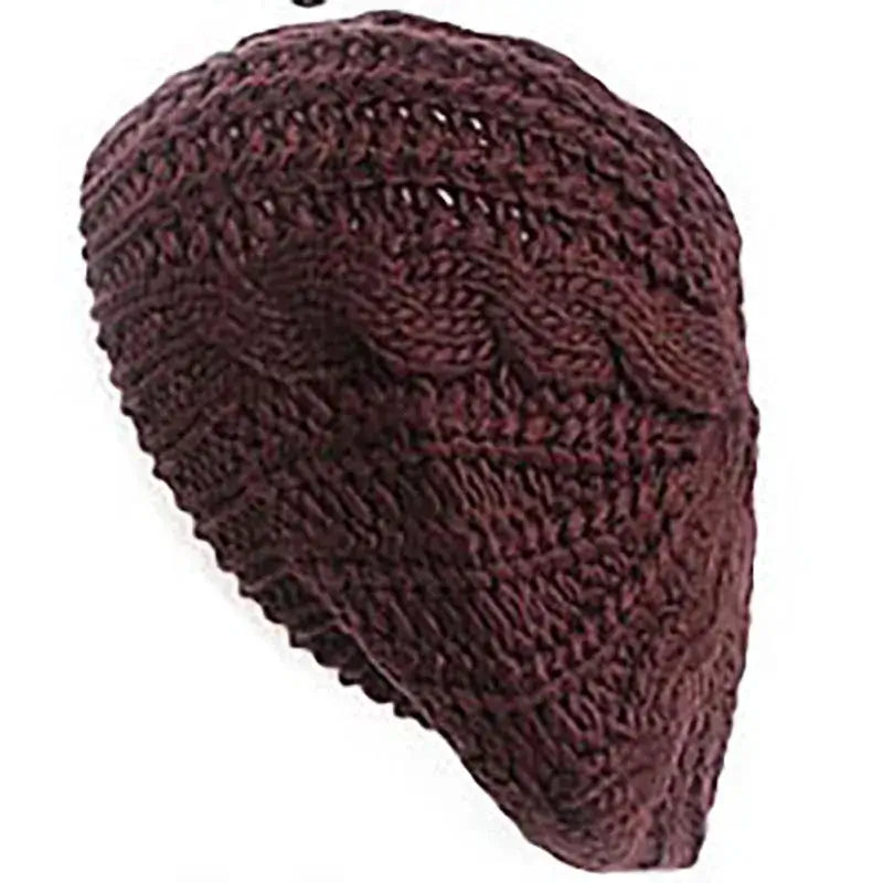 Twist Knit Beanie Hat – Winter Knit Beret – warm, anti-slip waterproof snow boots | Valid Gate