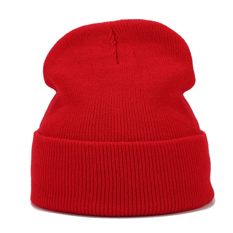 Solid Color Knit Beanie for Men & Women