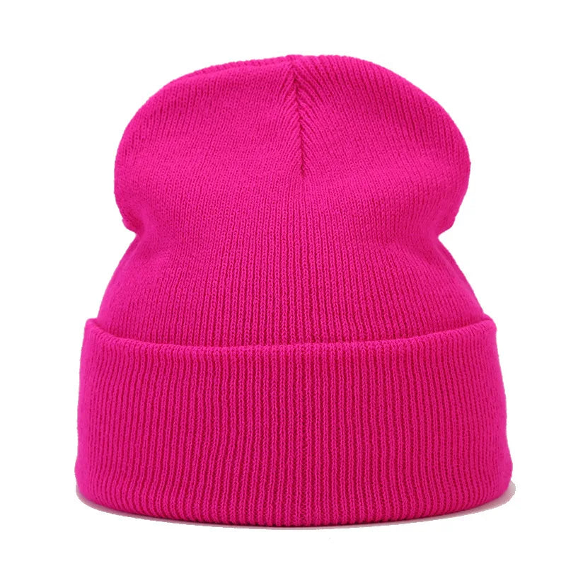 Solid Color Knit Beanie for Men & Women