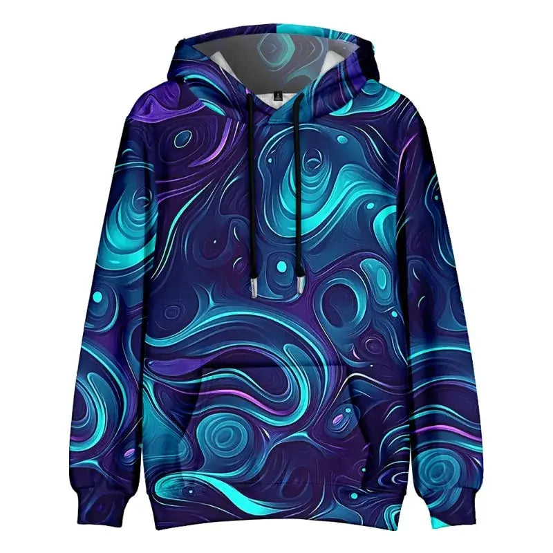 Men's Abstract Art Hoodie – Stylish Artistic Pullover Hoodie