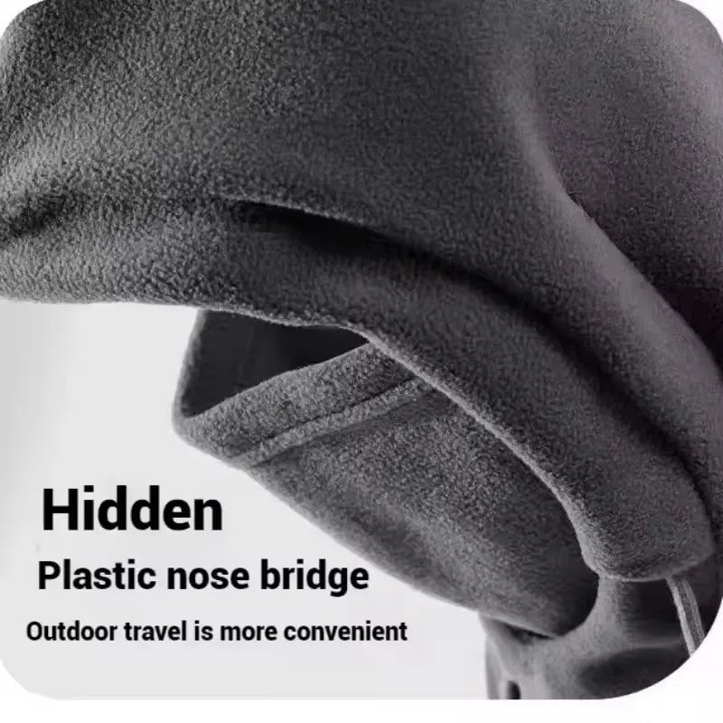 3-in-1 Windproof Fleece Balaclava Hat with Neck Warmer & Mask