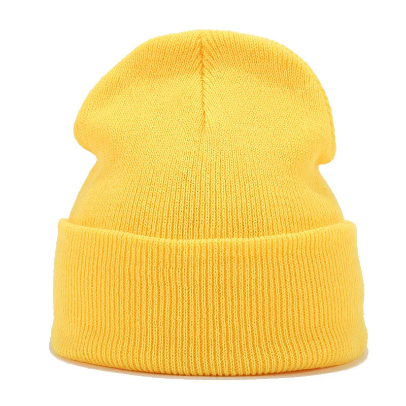 Solid Color Knit Beanie for Men & Women