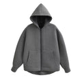 Zip Up Hoodies Women – Oversized Autumn Hooded Sweatshirt