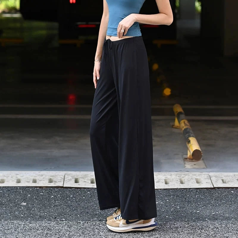Women's High Waist Wide-Leg Yoga Joggers