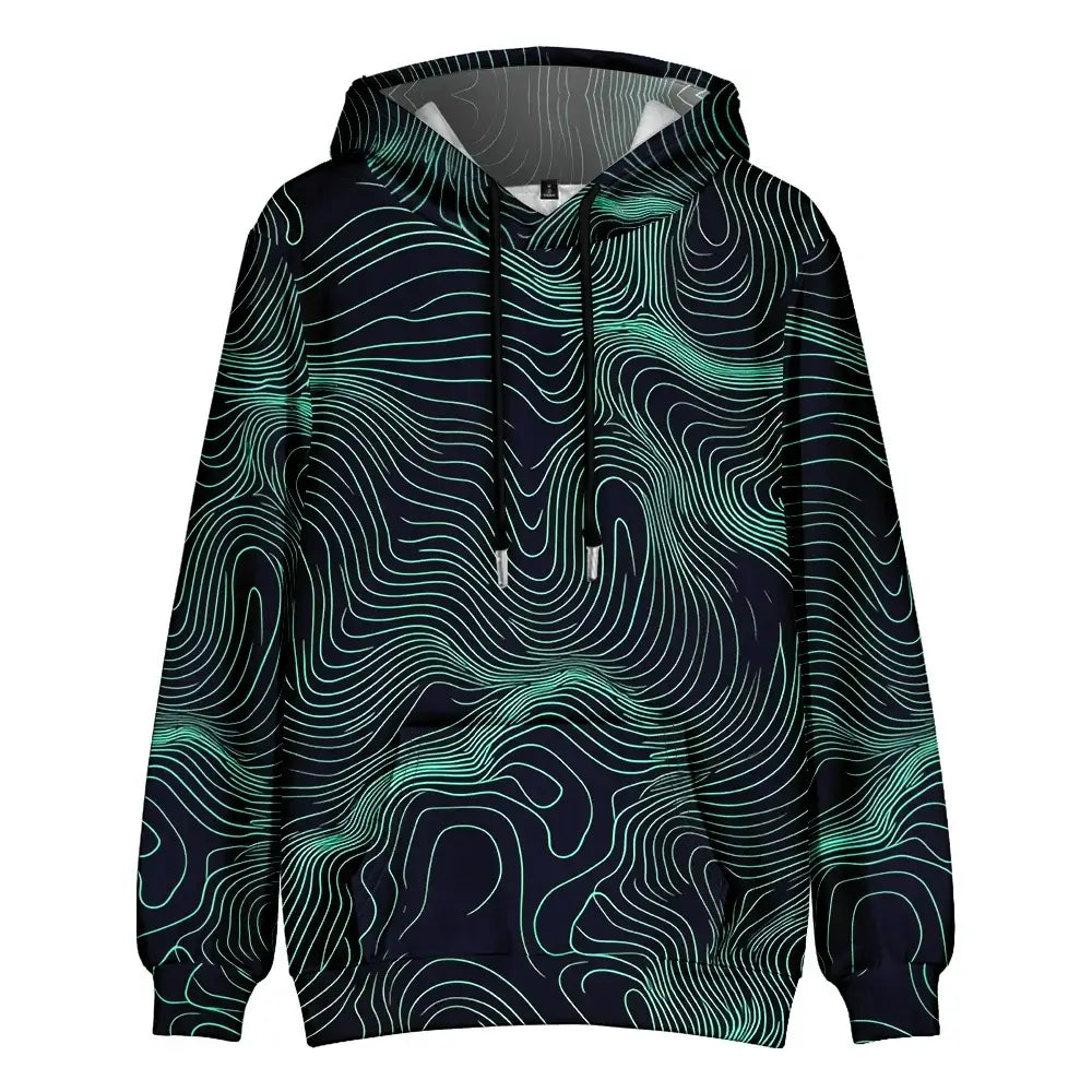 Men's Abstract Art Hoodie – Stylish Artistic Pullover Hoodie