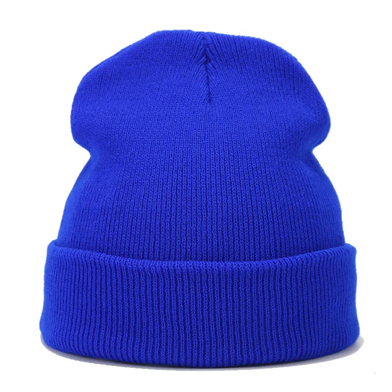 Solid Color Knit Beanie for Men & Women