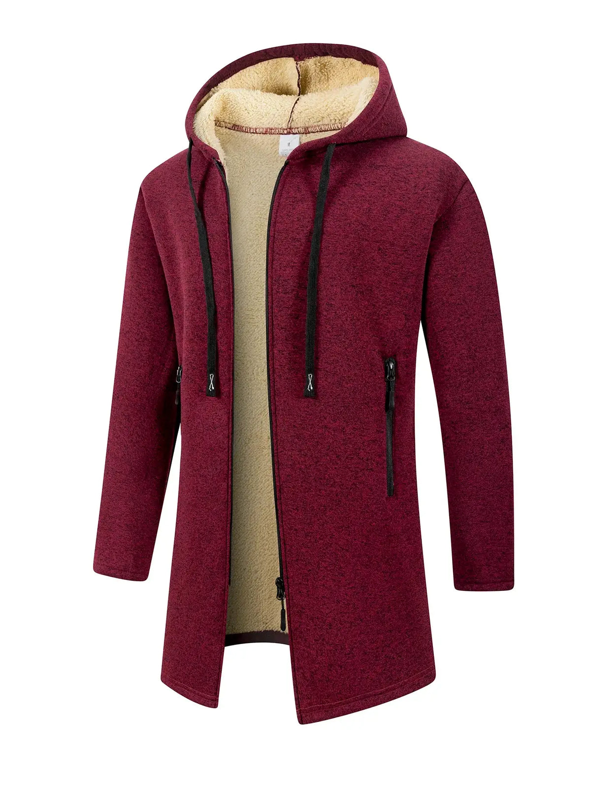Men's Winter Zip-Up Hoodie – Warm Casual Hooded Sweatshirt