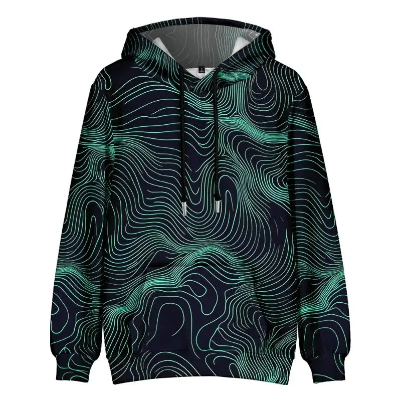 Men's Abstract Art Hoodie – Stylish Artistic Pullover Hoodie