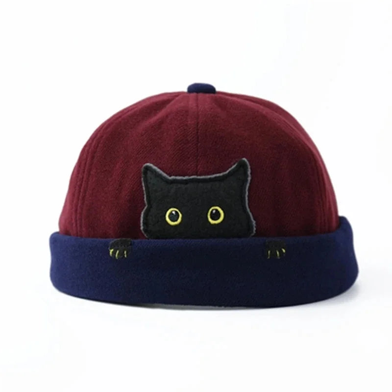 Brimless Retro Knit Melon Cap Beanie for Adults & Kids