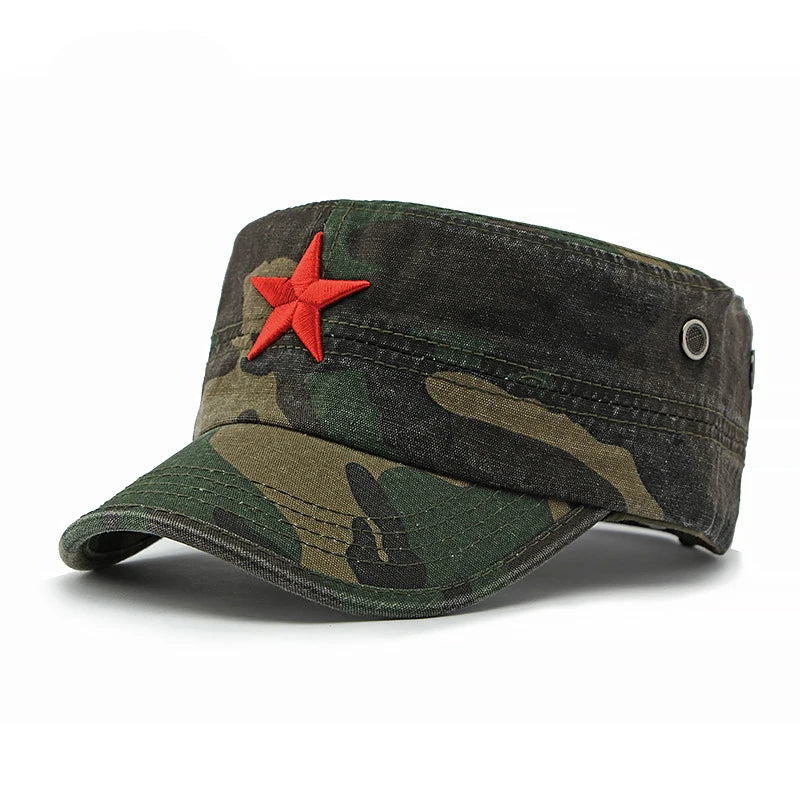 Vintage Camouflage Cadet Cap for Men & Women