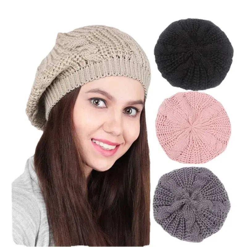 Twist Knit Beanie Hat – Winter Knit Beret – warm, anti-slip waterproof snow boots | Valid Gate