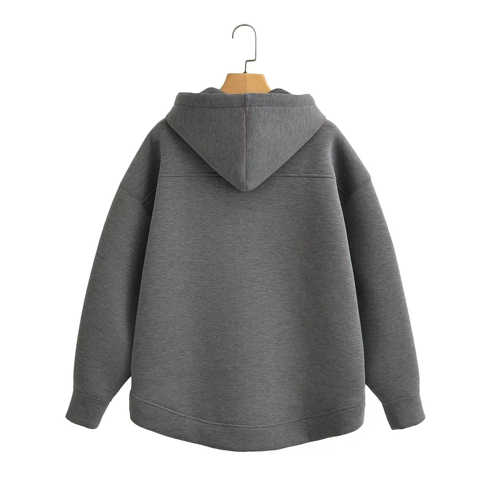 Zip Up Hoodies Women – Oversized Autumn Hooded Sweatshirt
