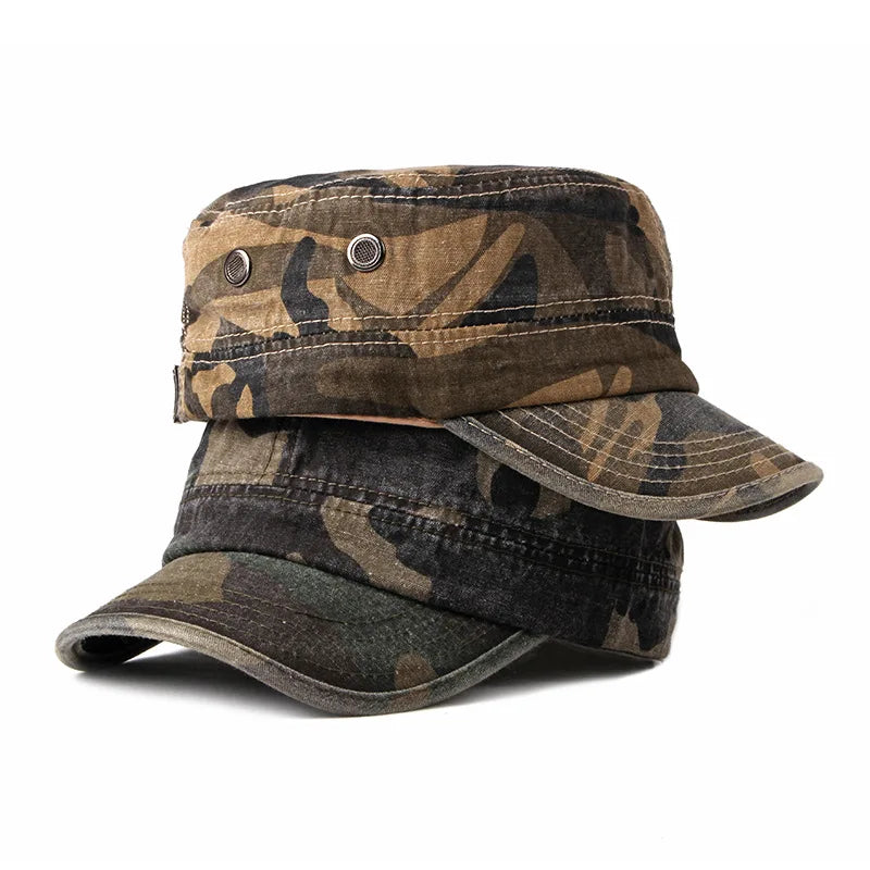 Vintage Camouflage Cadet Cap for Men & Women