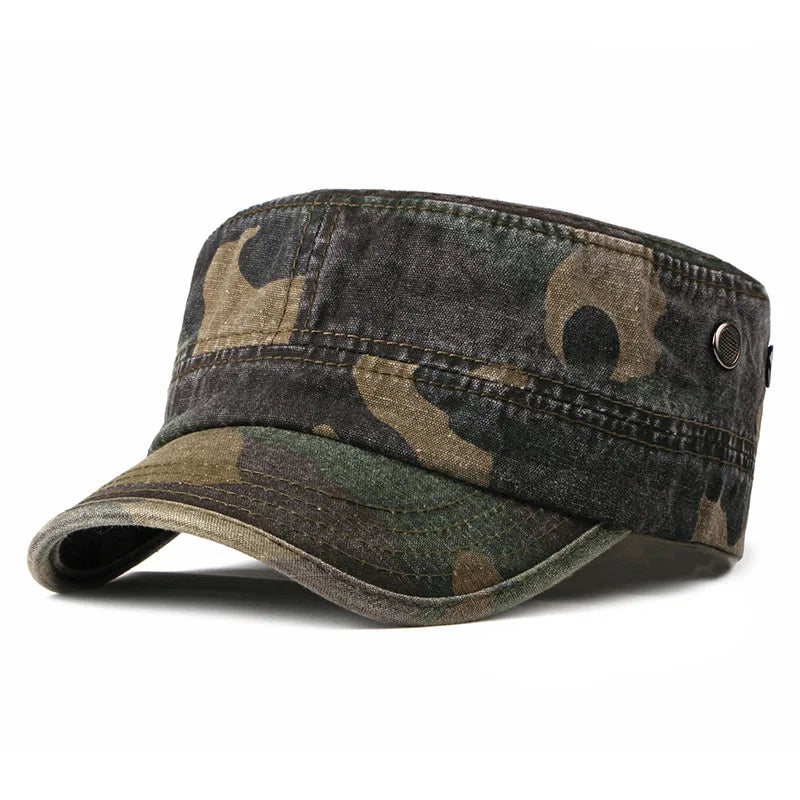 Vintage Camouflage Cadet Cap for Men & Women