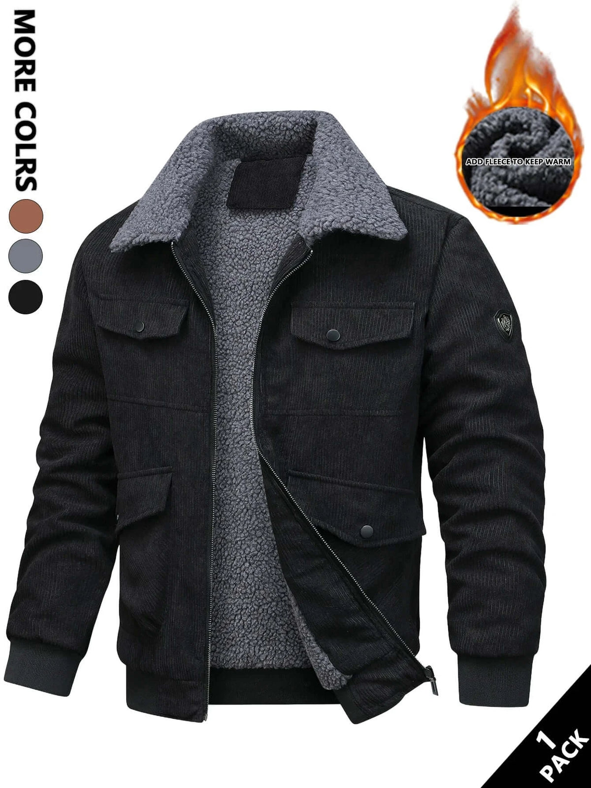 Durable Men's Corduroy Jacket – Classic Casual Outerwear
