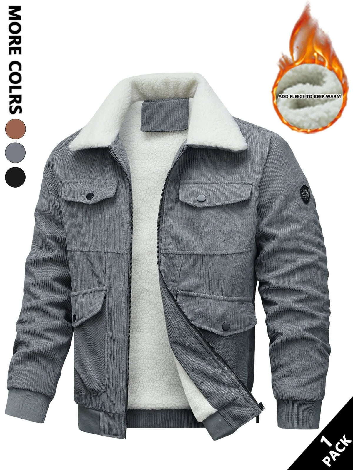 Durable Men's Corduroy Jacket – Classic Casual Outerwear