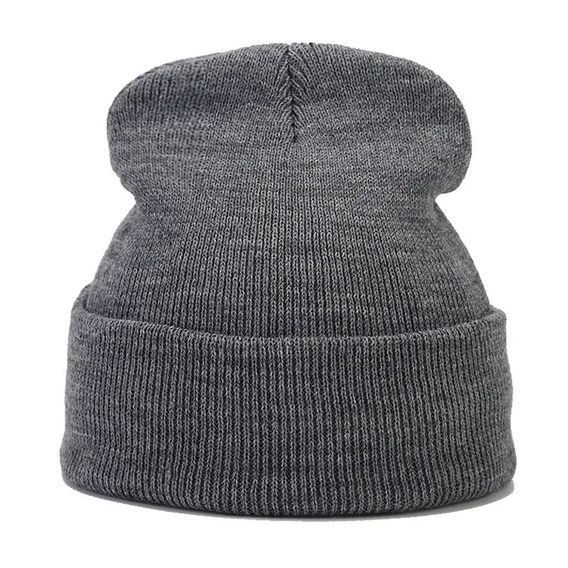 Solid Color Knit Beanie for Men & Women