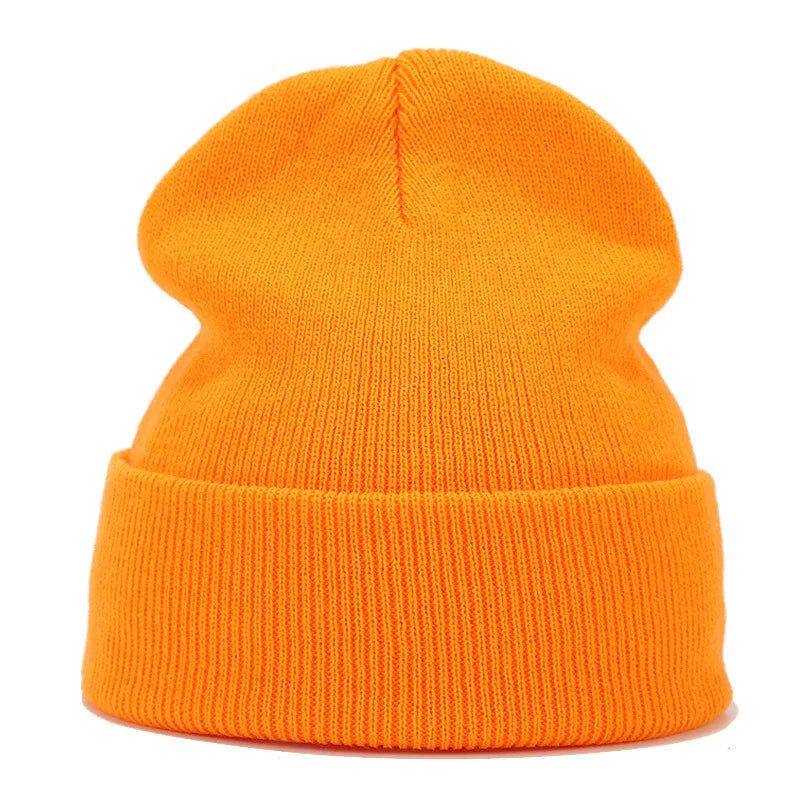Solid Color Knit Beanie for Men & Women