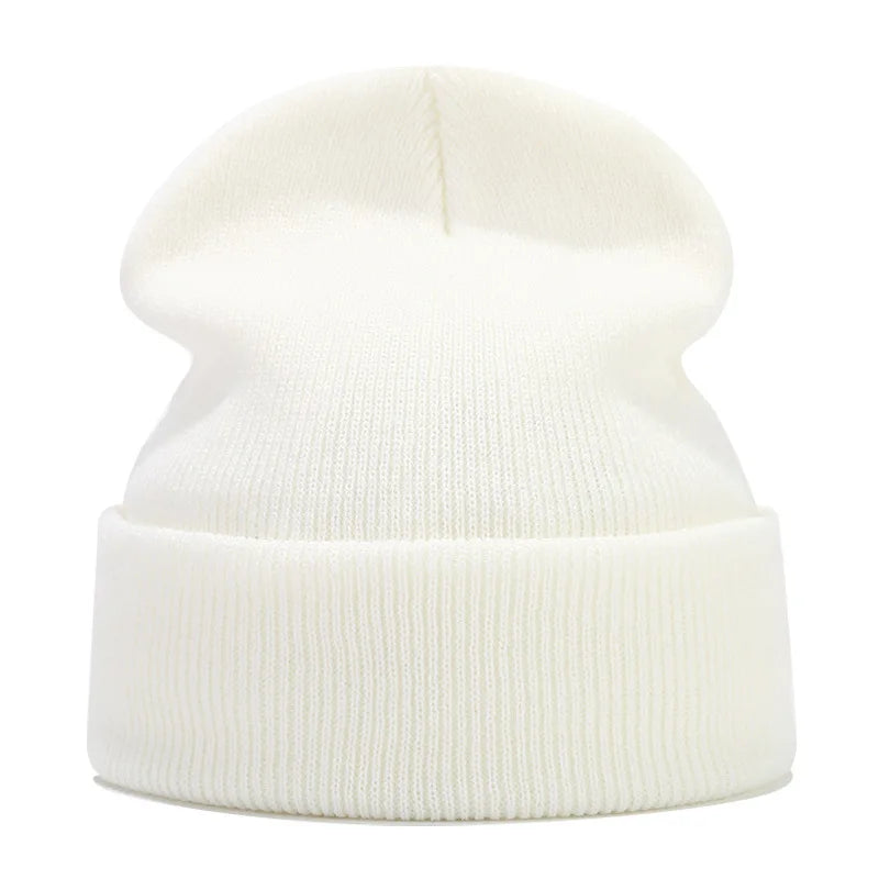 Solid Color Knit Beanie for Men & Women