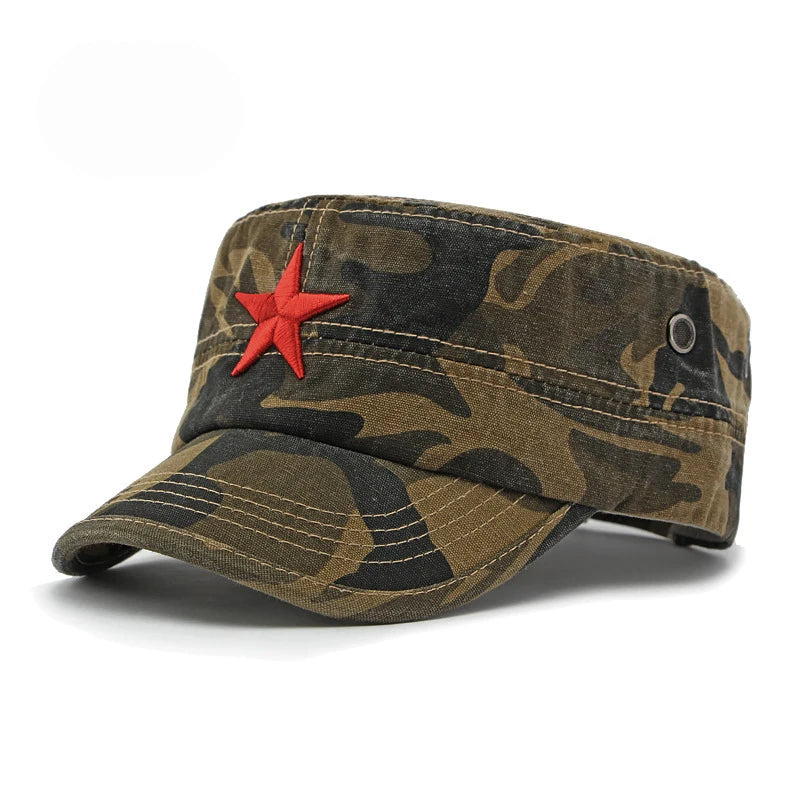 Vintage Camouflage Cadet Cap for Men & Women