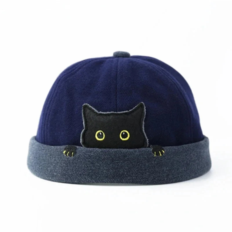 Brimless Retro Knit Melon Cap Beanie for Adults & Kids