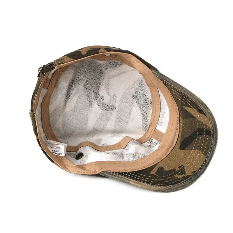 Vintage Camouflage Cadet Cap for Men & Women