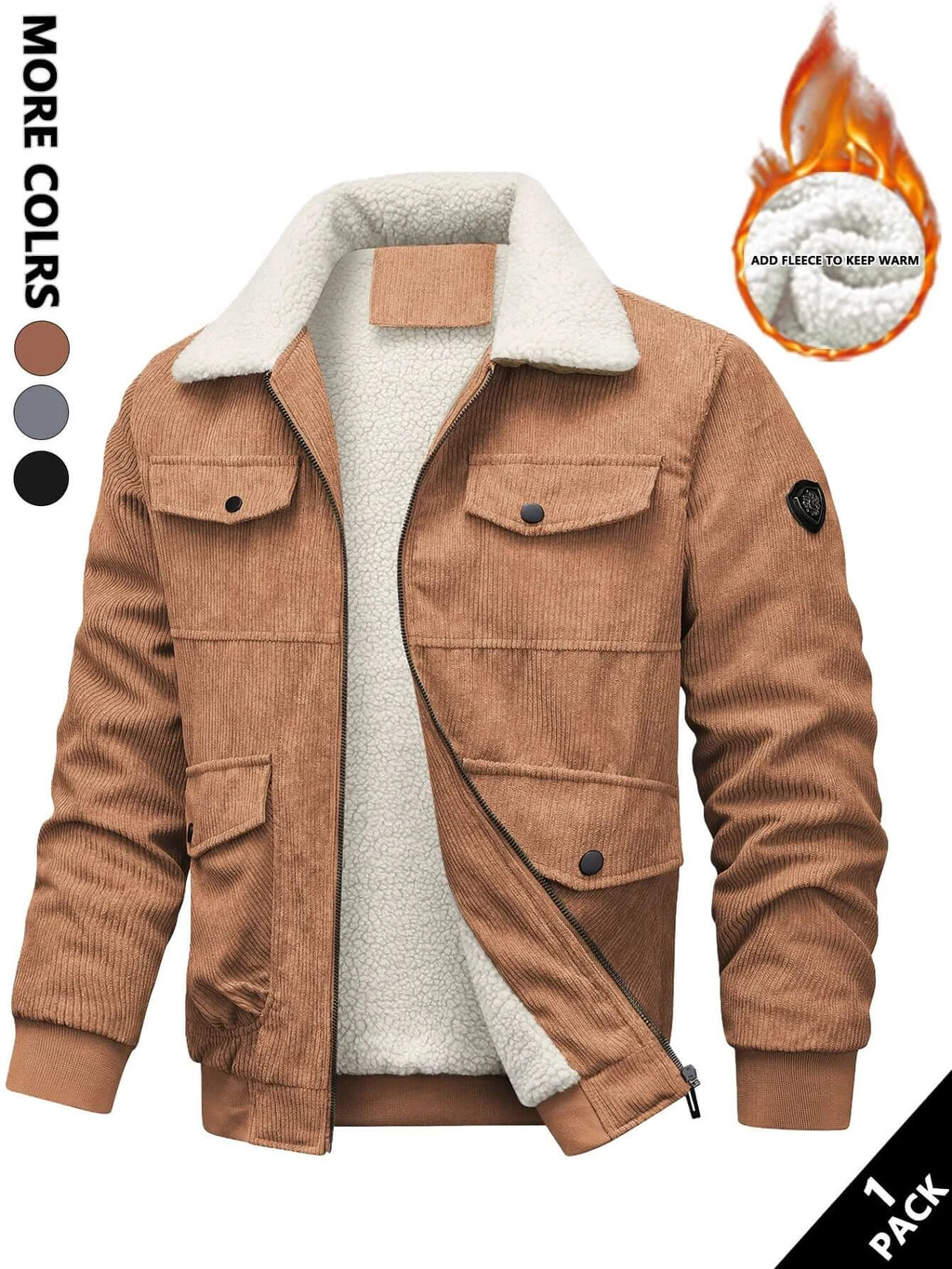 Durable Men's Corduroy Jacket – Classic Casual Outerwear