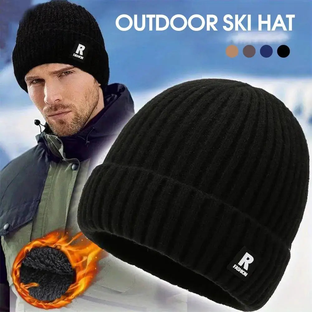 Fleece Lined Thick Beanie Hat – Unisex Winter Knit Cap – warm, anti-slip waterproof snow boots | Valid Gate