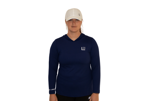 Women's UV50 Performance Hoodie – Long Sleeve Sun Protection - Color: Midnight Blue | Valid Gate