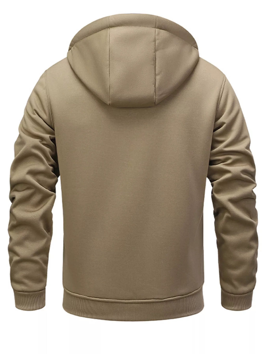 Men's Full Size Warm Fleece Lined Zip-Up Hoodie Plus Size