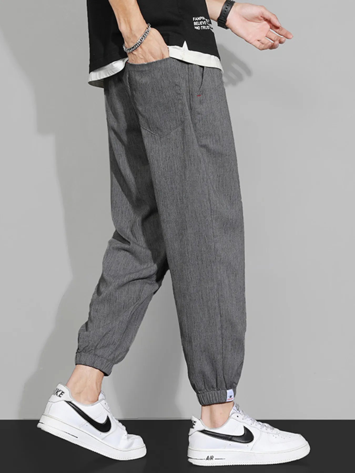 Men's Plus Size Casual Drawstring Joggers