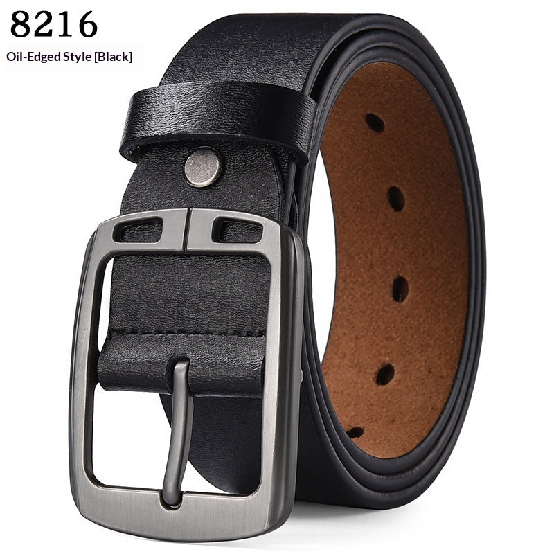 Men's Casual Extended Leather Belt With Pin Buckle