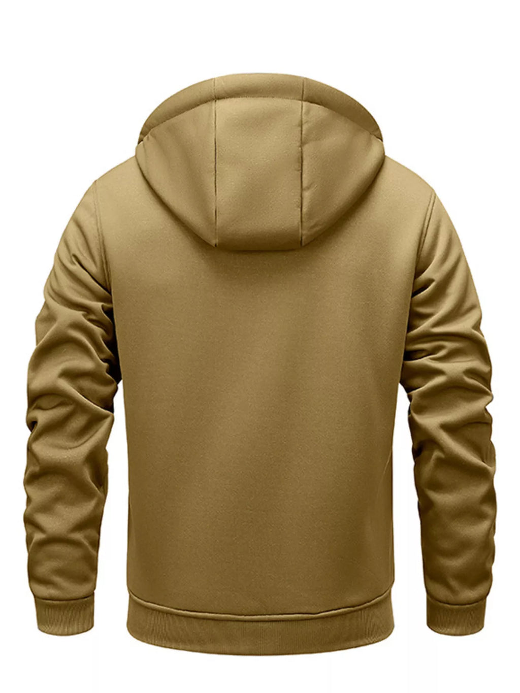 Men's Full Size Warm Fleece Lined Zip-Up Hoodie Plus Size
