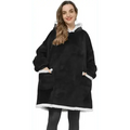 Oversized Fleece Blanket Hoodie – Cozy Plush Sweatshirt for Women & Men - Color: Black | Valid Gate