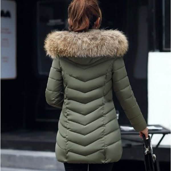 Women's Long Hooded Down Jacket