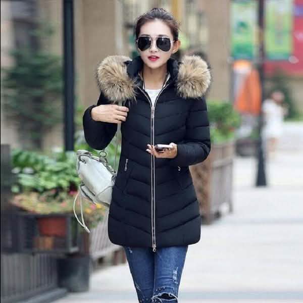 Women's Long Hooded Down Jacket
